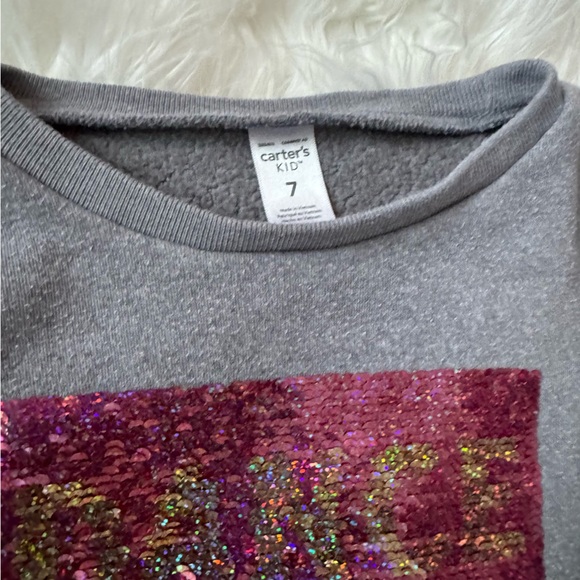 Carter’s sequins dance sweatshirt - girls - size 7 - Picture 2 of 3